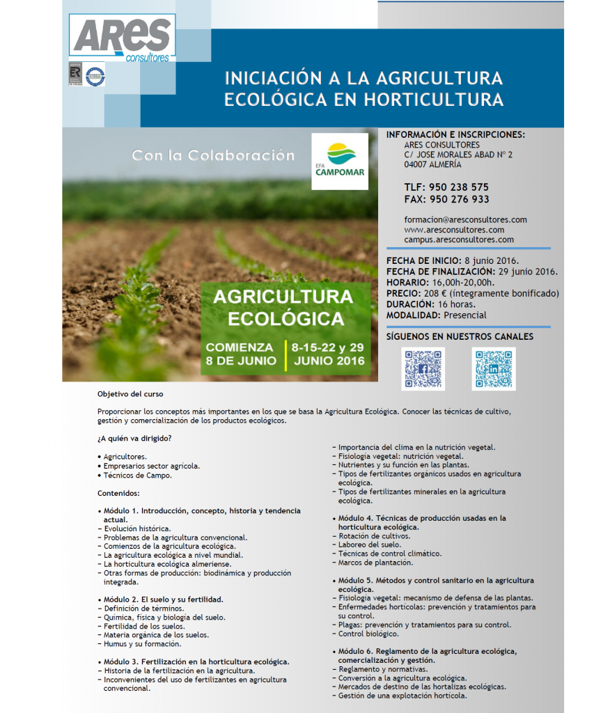 INICIACIÓN A LA AGRICULTURA ECOLÓGICA